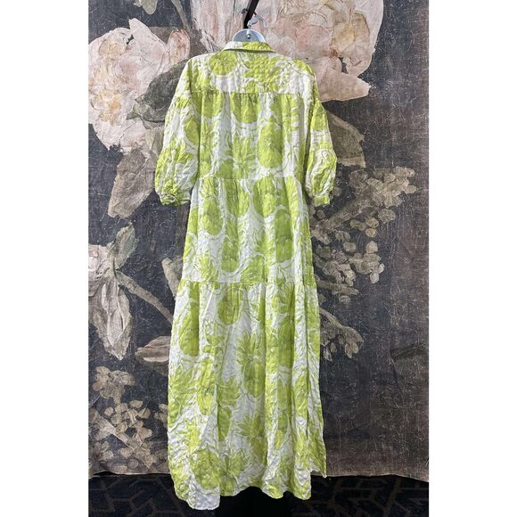 New Anthropologie The Carolita Printed Tiered Shirt Dress sz small - Picture 8 of 9